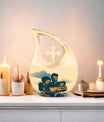 Father Son Fishing theme Custom Urn for Human Ashes