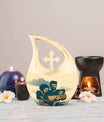 Father Son Fishing theme Custom Urn for Human Ashes
