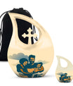 Father Son Fishing theme Custom Urn for Human Ashes