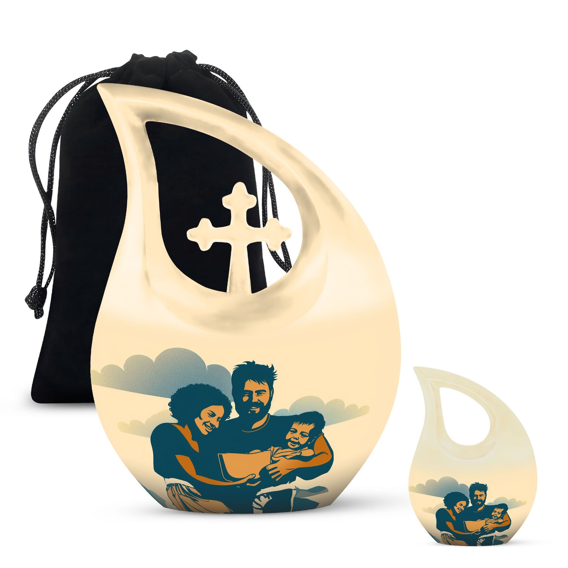 Decorative Funeral Urns For Beautiful Family - Large Cremation Urns