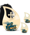 Father Son Fishing theme Custom Urn for Human Ashes