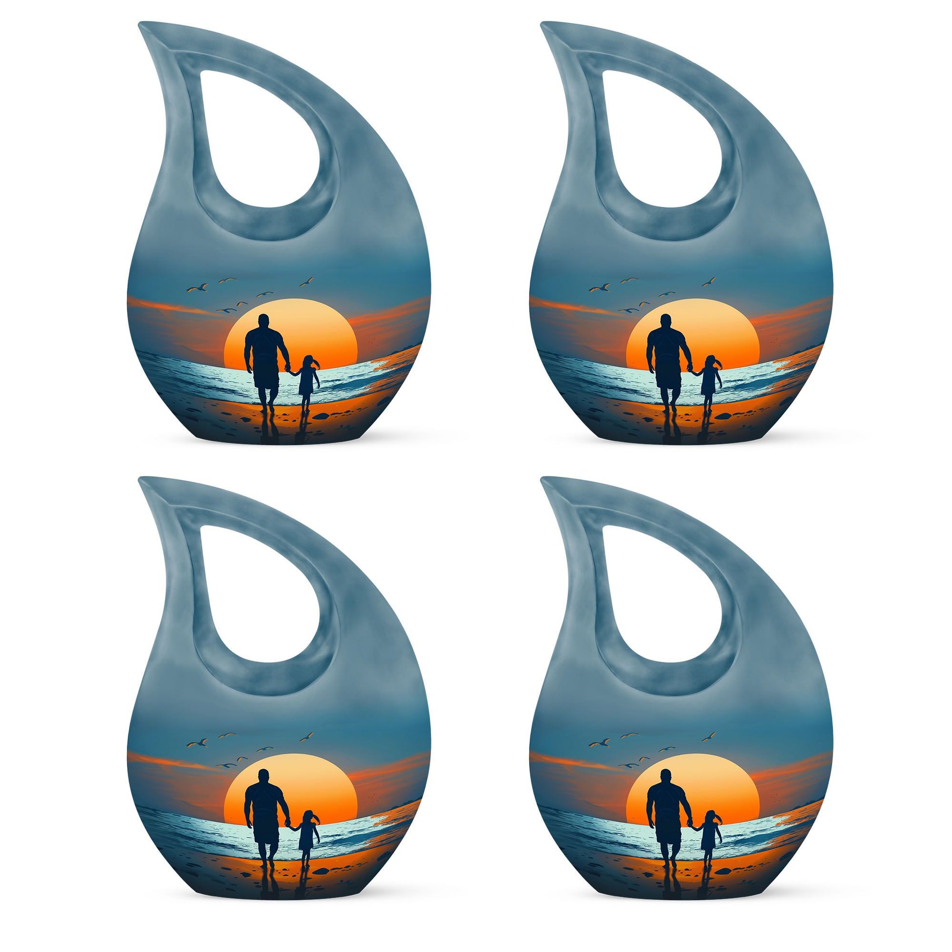 Memorial Father Daughter Urn For Burial Ashes - Cremation Urns Large