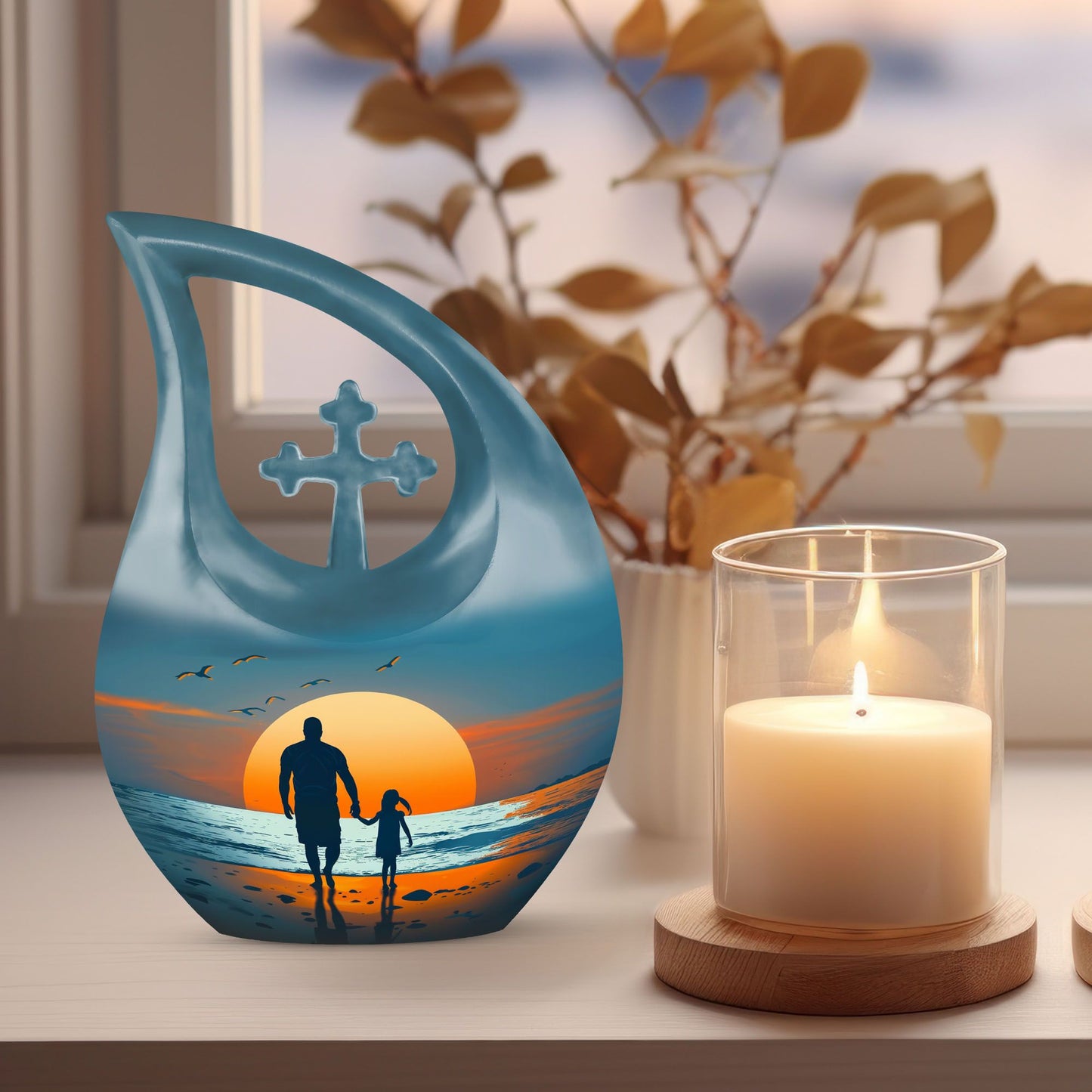 Father Son Fishing Urn