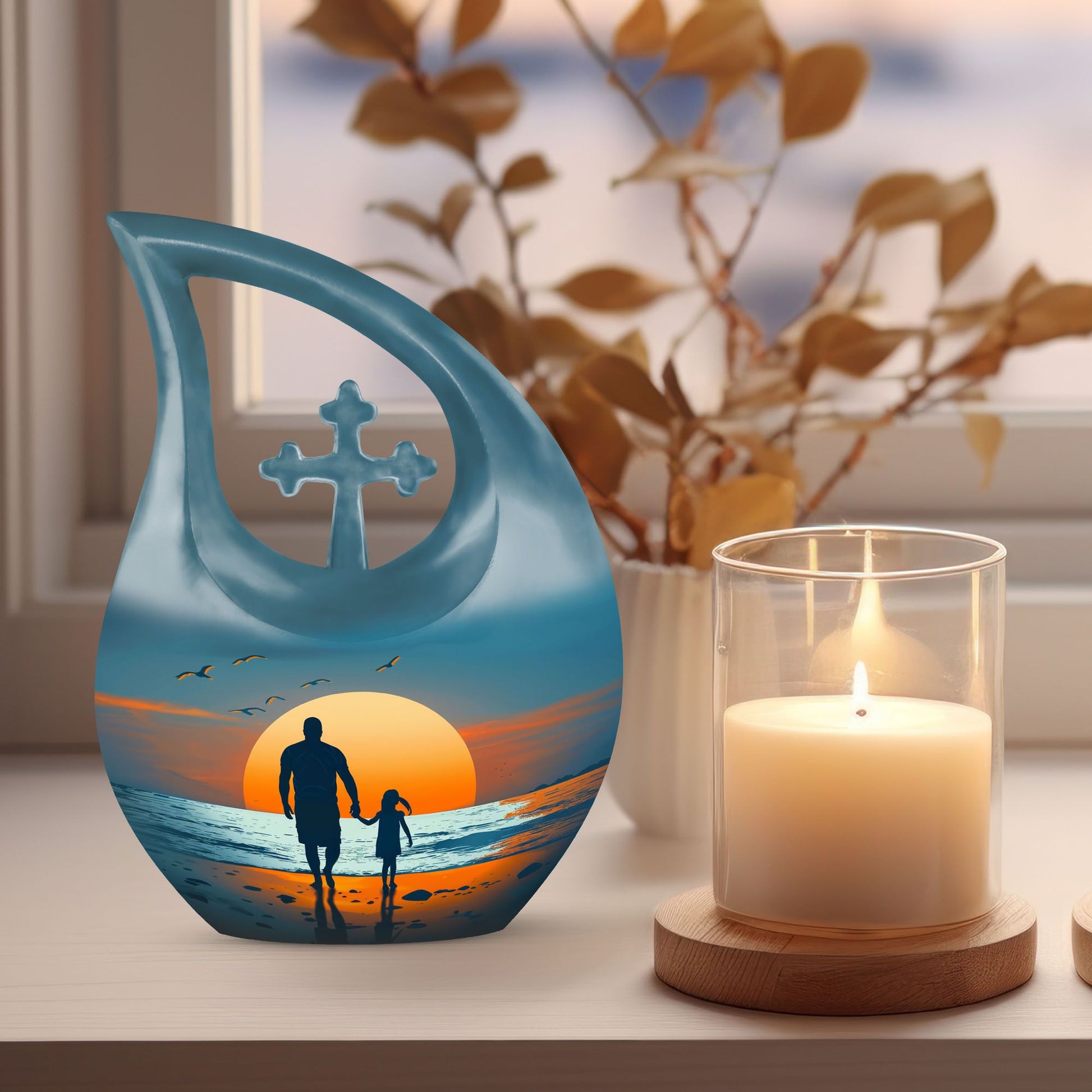 Father Son Fishing Urn