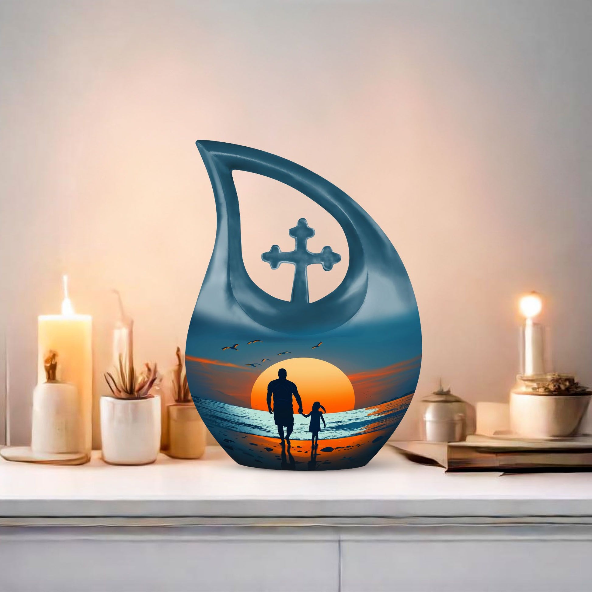Father Son Fishing Urn