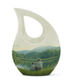 Father Son Fishing Memorial Urns - Beautiful Burial Urns For Ashes