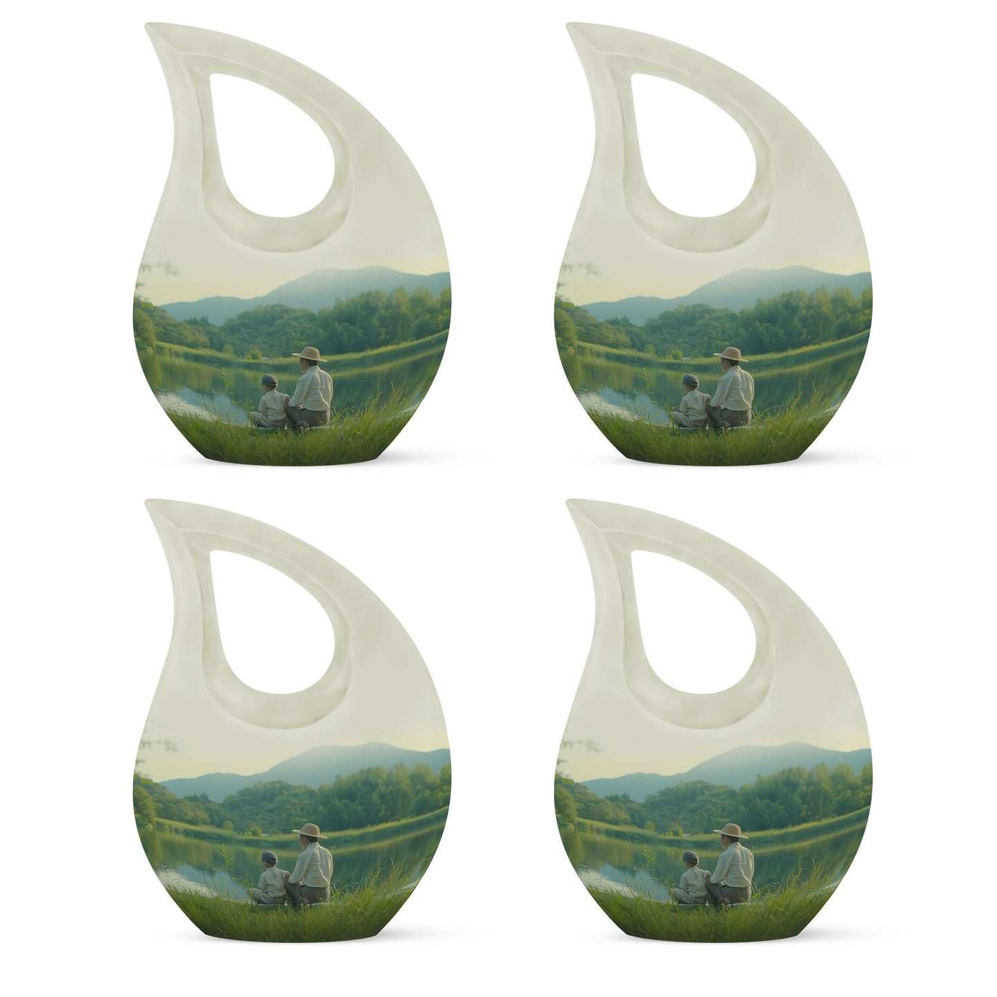 Father Son Fishing urn