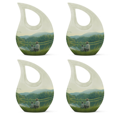 Father Son Fishing urn