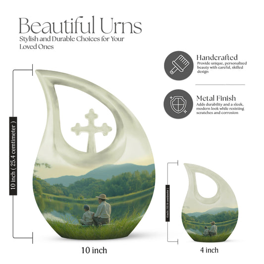 Father Son Fishing urn