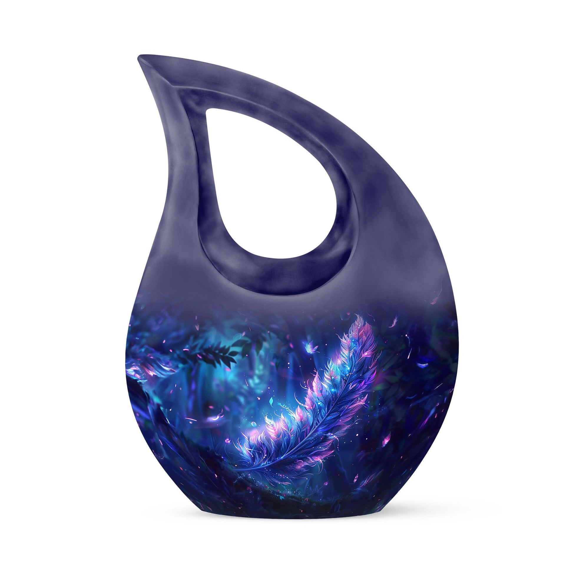 Feather Decorative Memorial Urns - Large Funeral Urn For Women