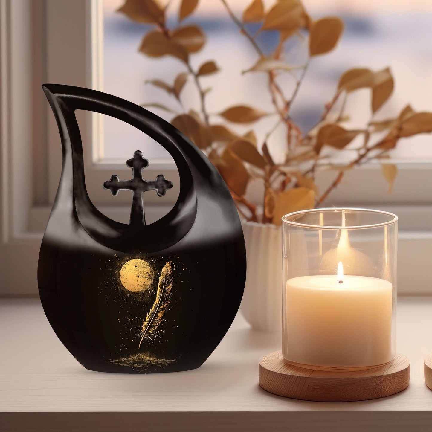 feather urn for human ashes