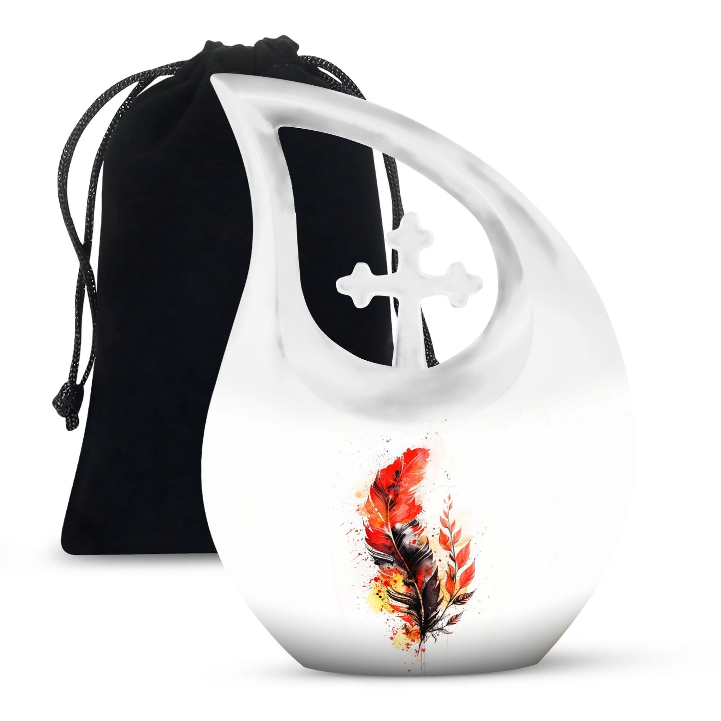 Aluminium Feather Urn for Ashes