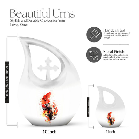 Aluminium Feather Urn for Ashes