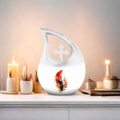 Aluminium Feather Urn for Ashes