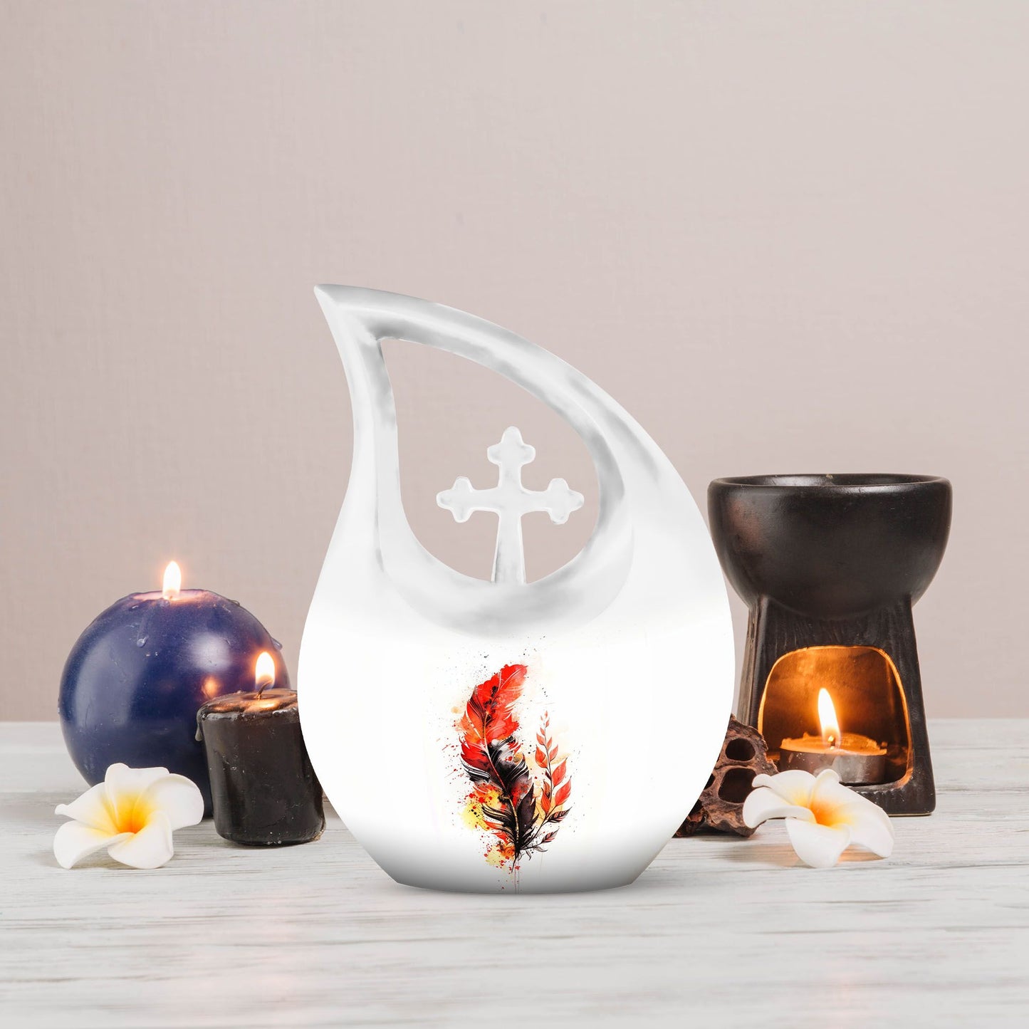 Aluminium Feather Urn for Ashes