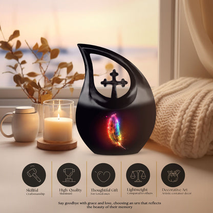 personalized feather urn