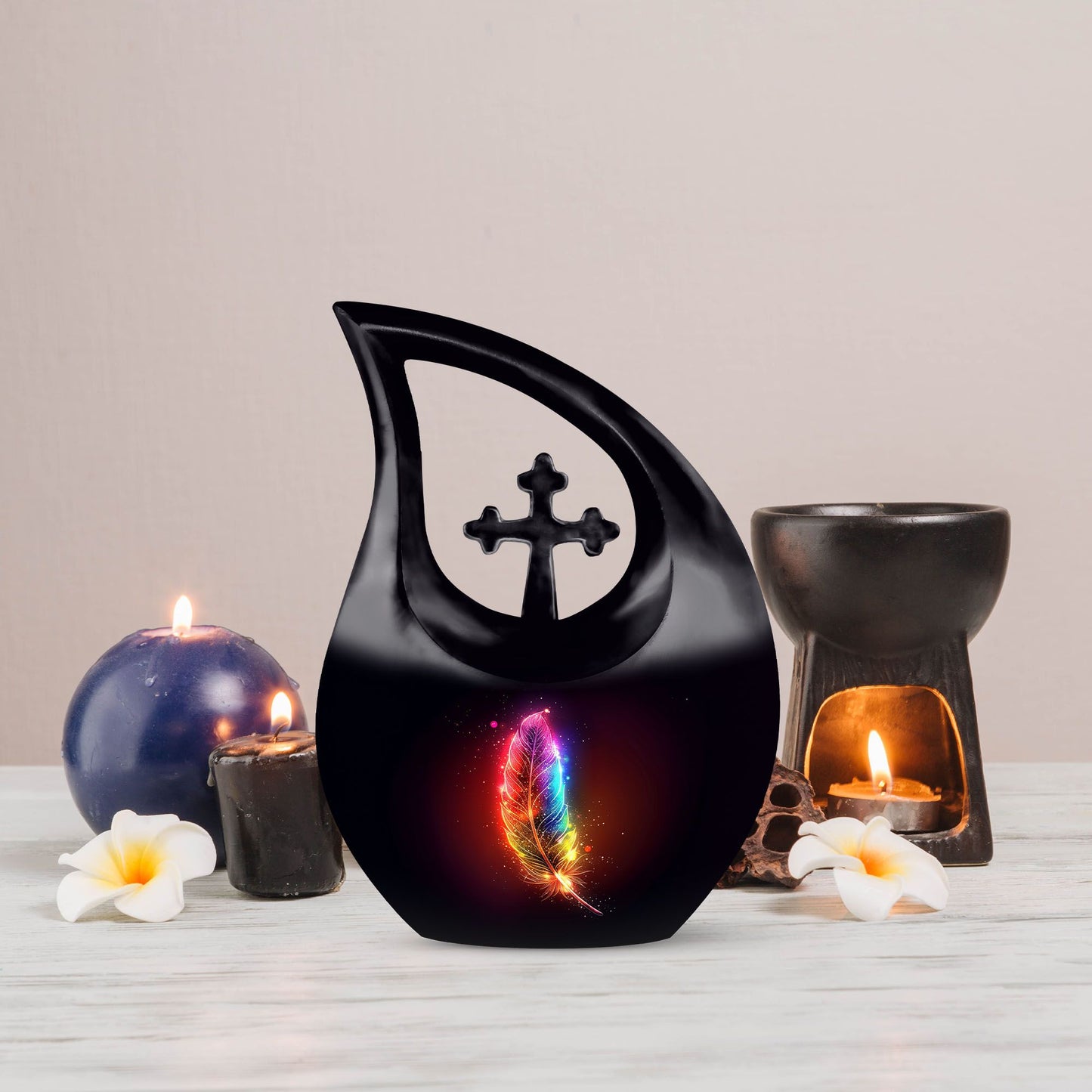 personalized feather urn