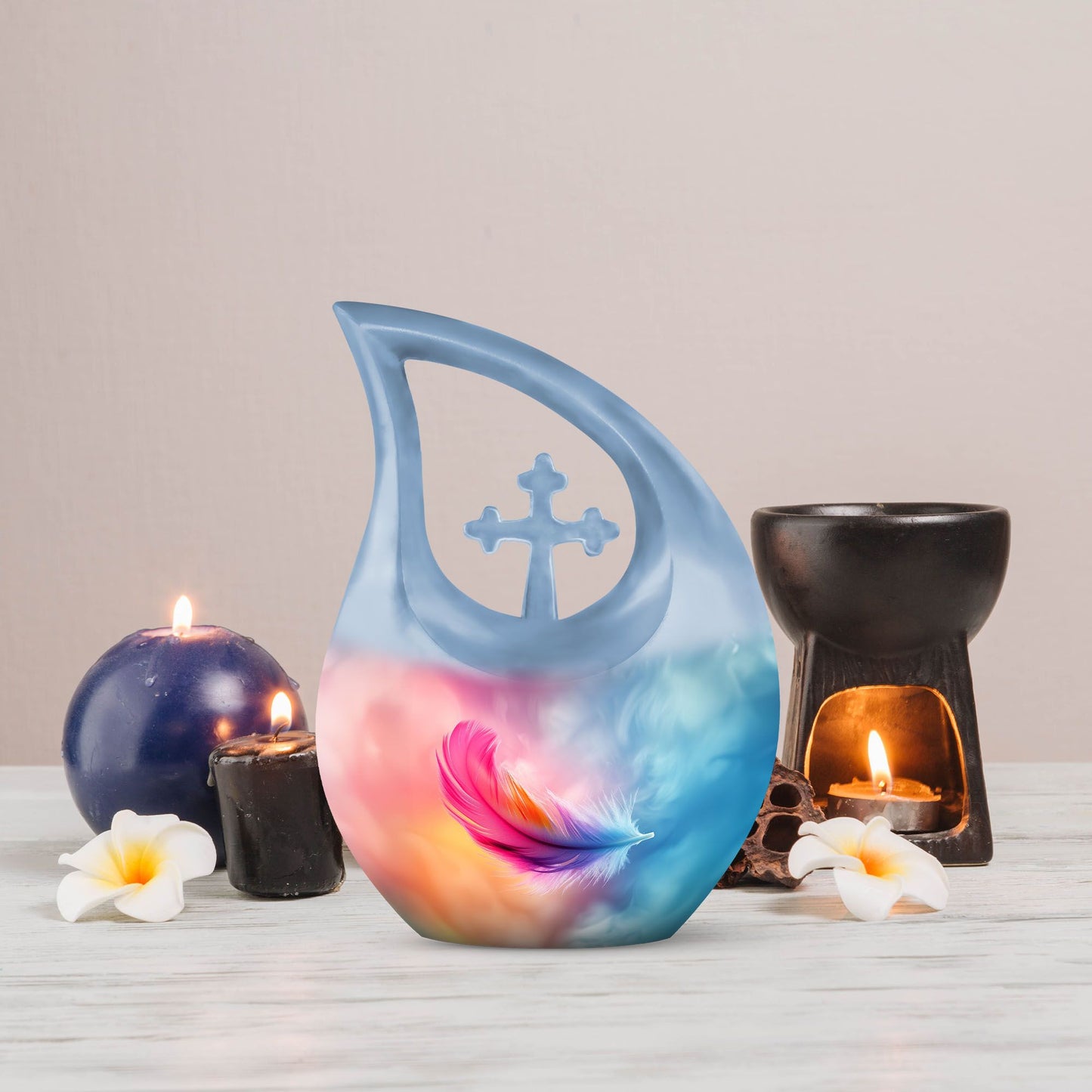 10 inch Feather Urn