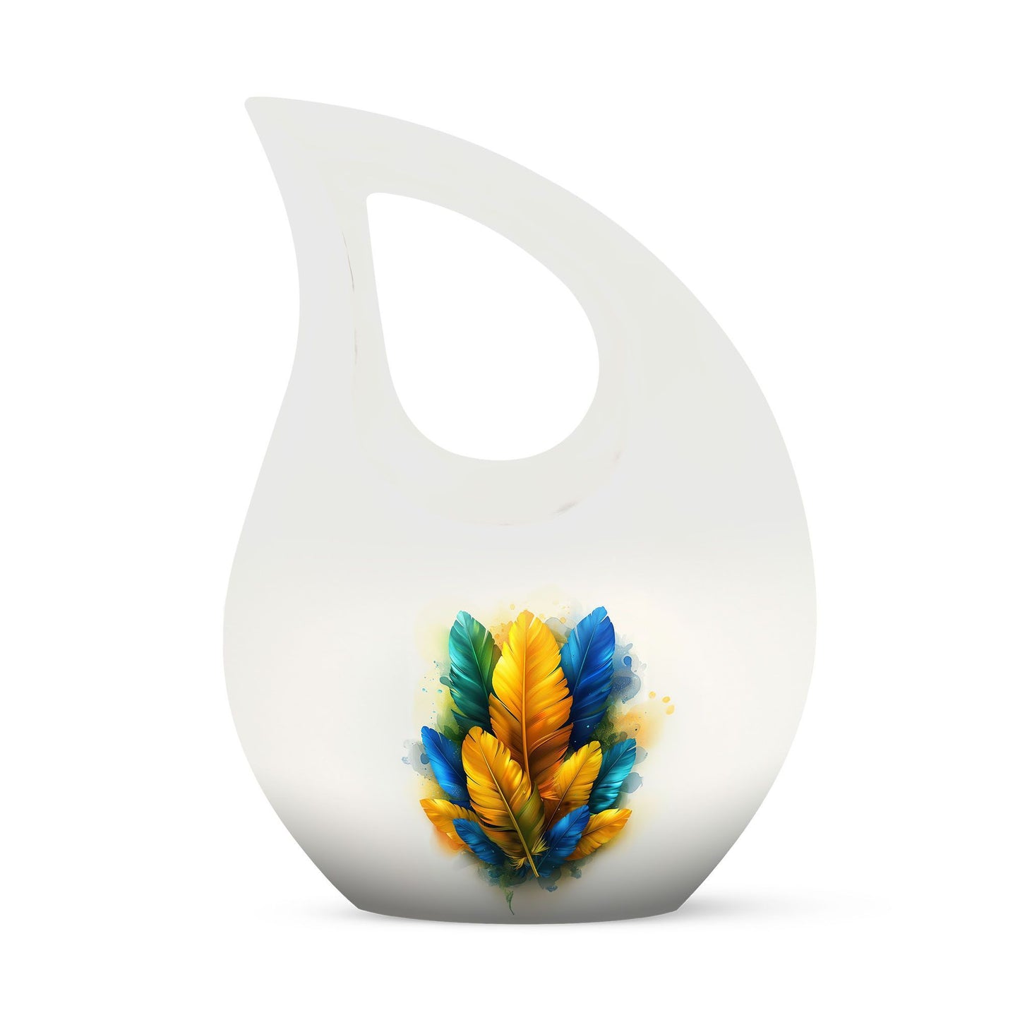 Cross Drop Feather Urn
