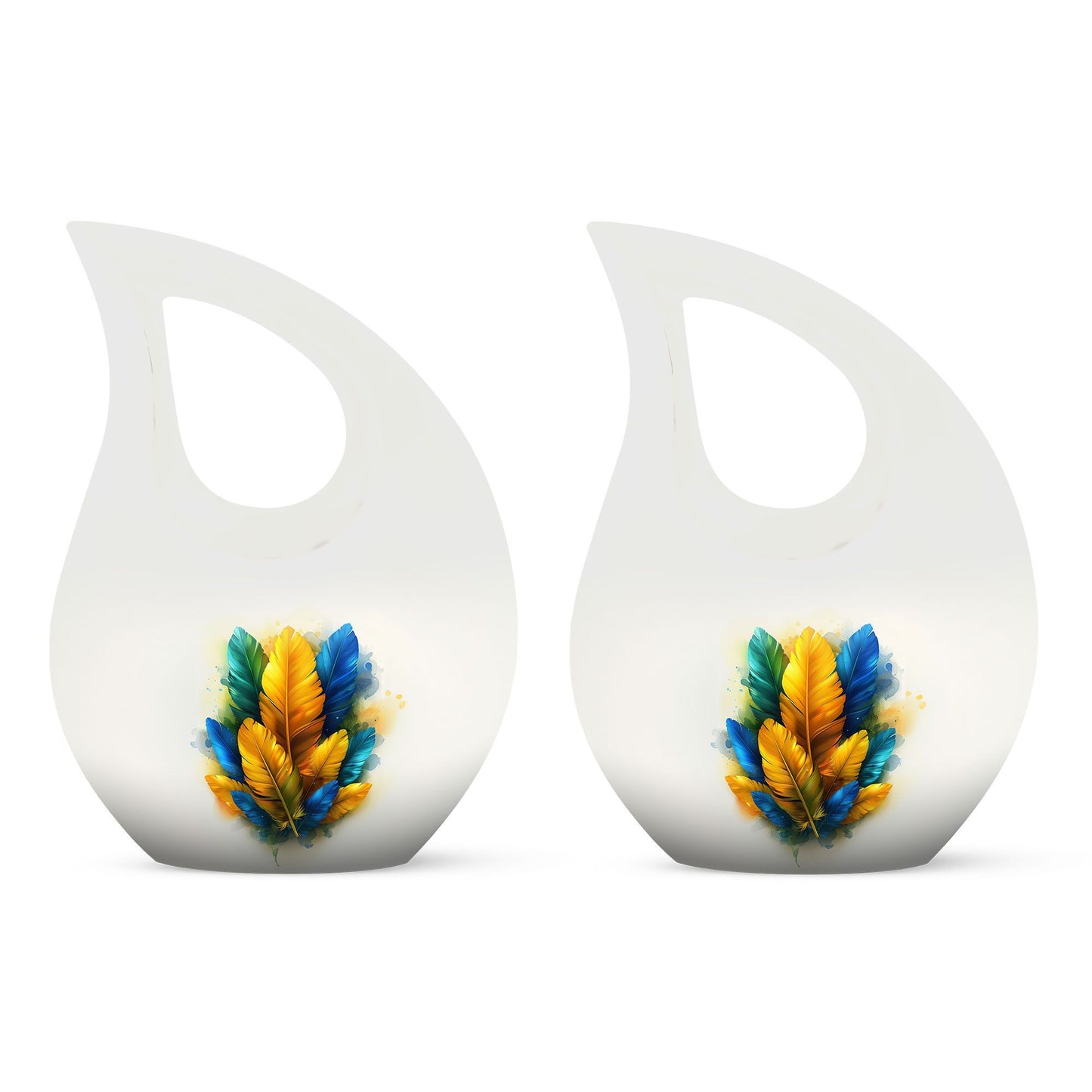Cross Drop Feather Urn
