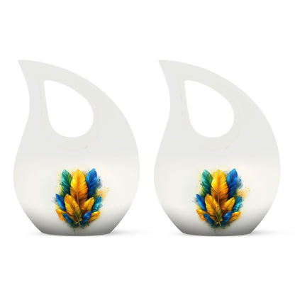 Cross Drop Feather Urn
