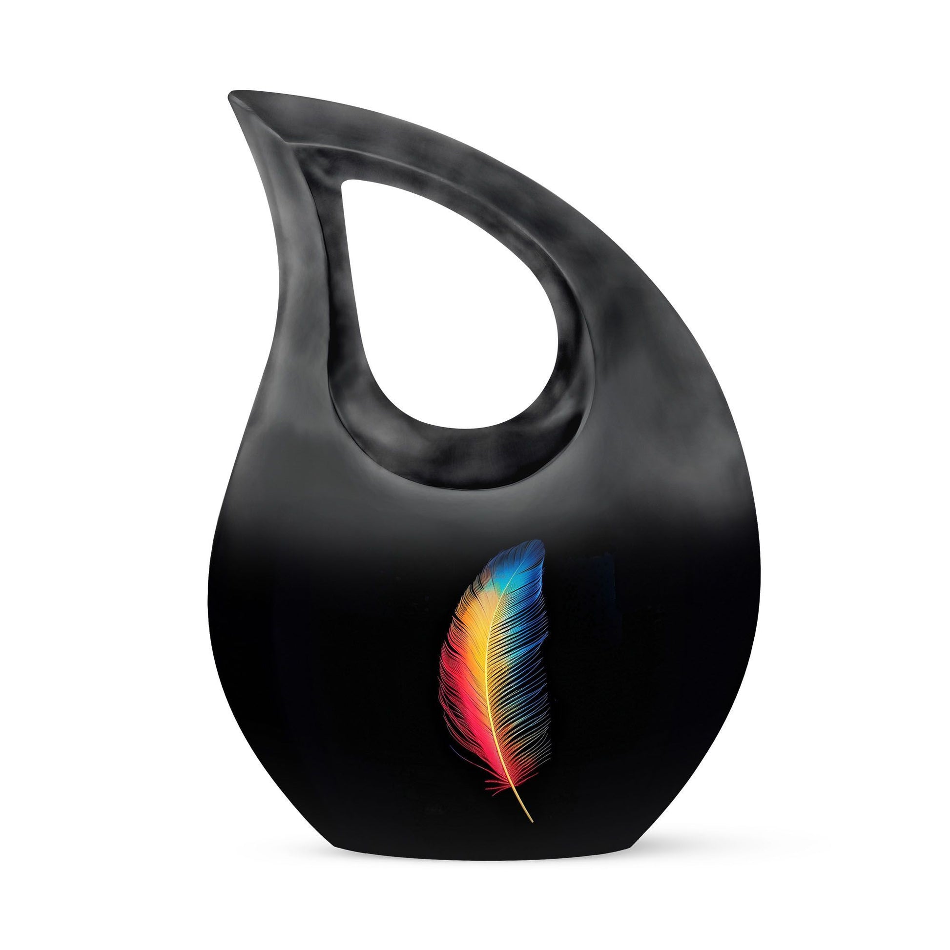 Feather themed 10-inch Large Urn for ashes