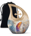 Feather Urn For Human Remains Funeral - Memorial Keepsakes For Ashes