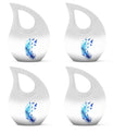 Feather Blue Flying Bird Cremation Urns - Memorial Urn For Women Ashes