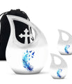Feather Blue Flying Bird Cremation Urns - Memorial Urn For Women Ashes