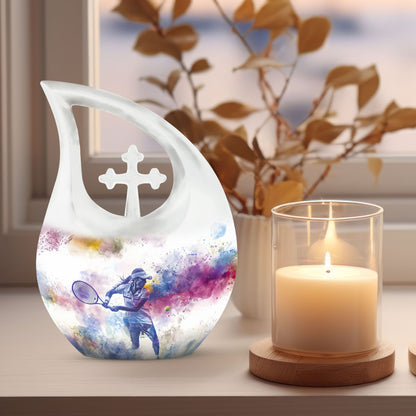 Tennis theme large urn