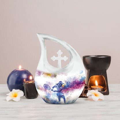 Tennis theme large urn