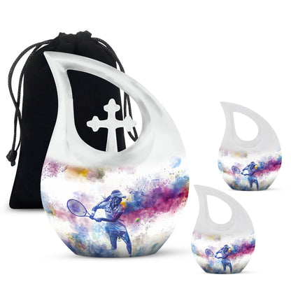 Tennis theme large urn