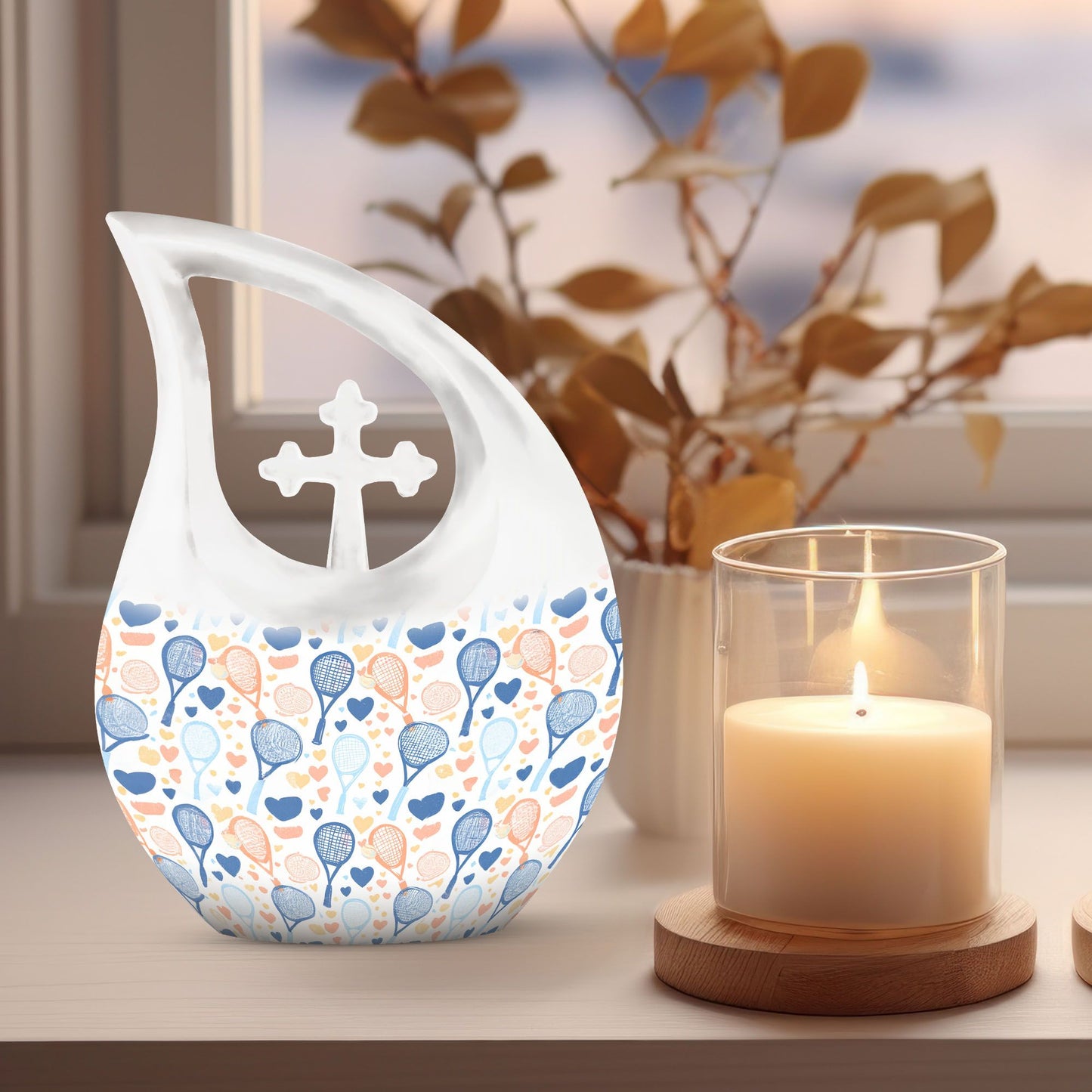 Tennis-themed Memorial Urn for ashes