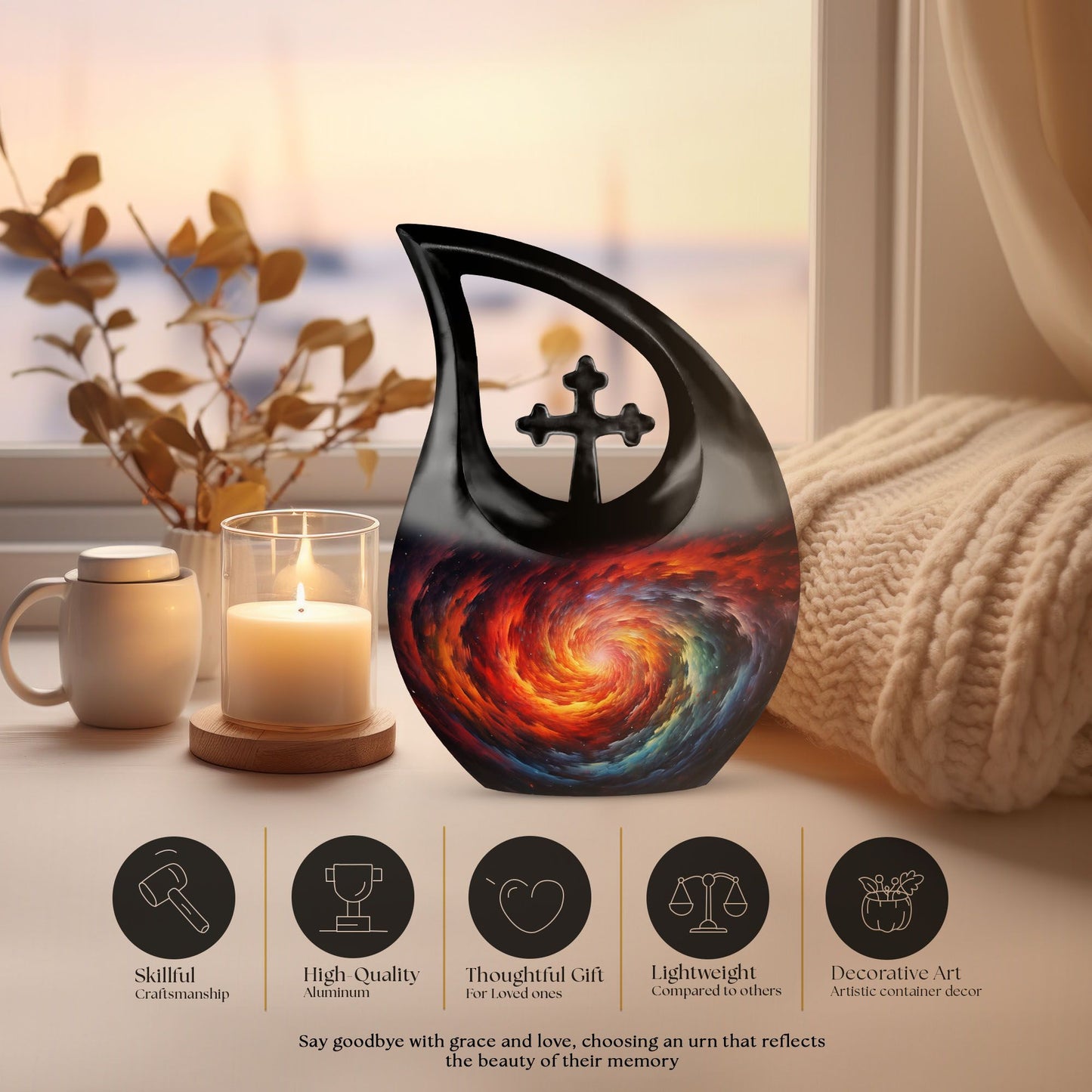 Galaxy memorial urn