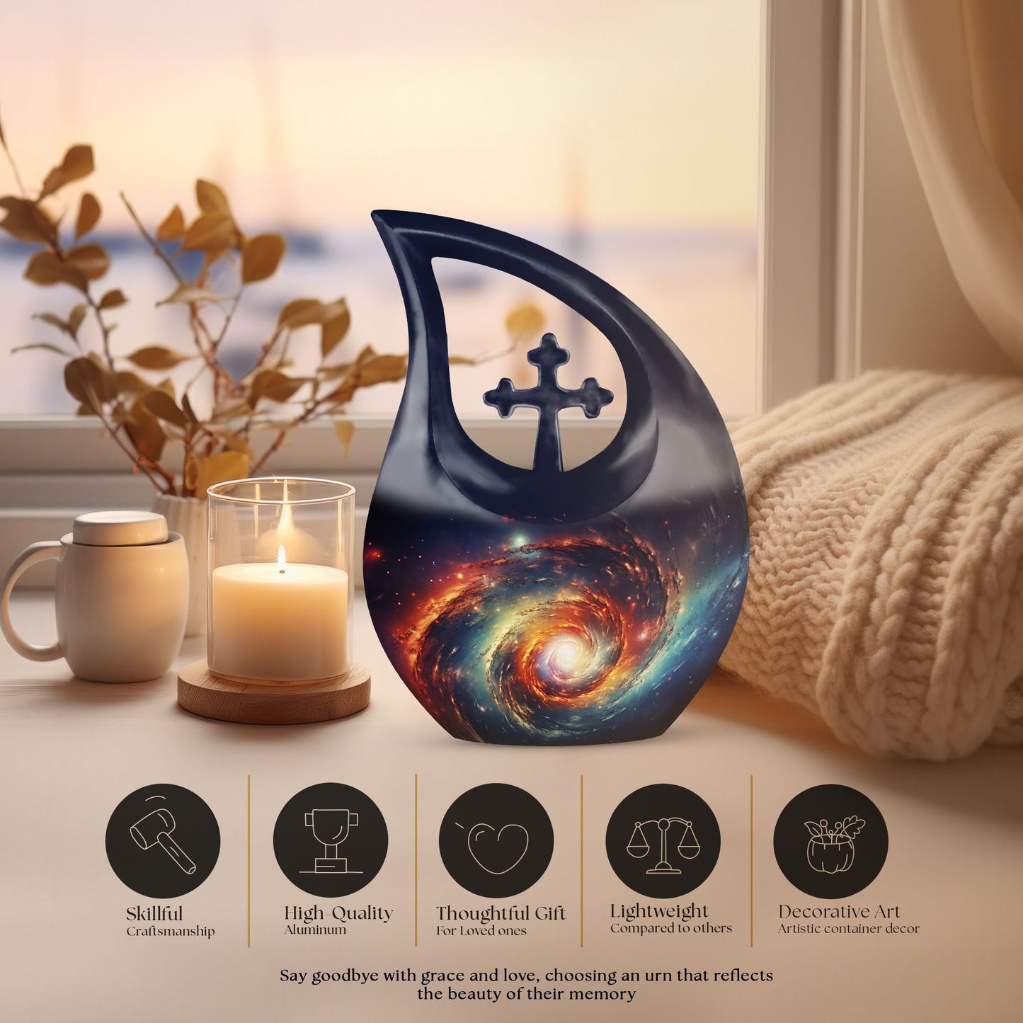 Galaxy-inspired Urn for human ashes