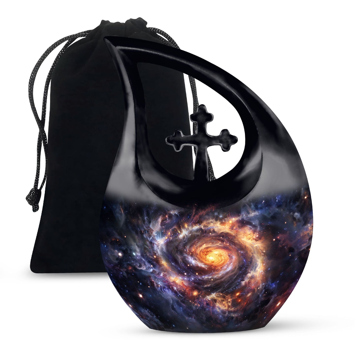 Personalized Galaxy Cremation Urn for Loved One - 10-inch, 200 cu in - Yatskia