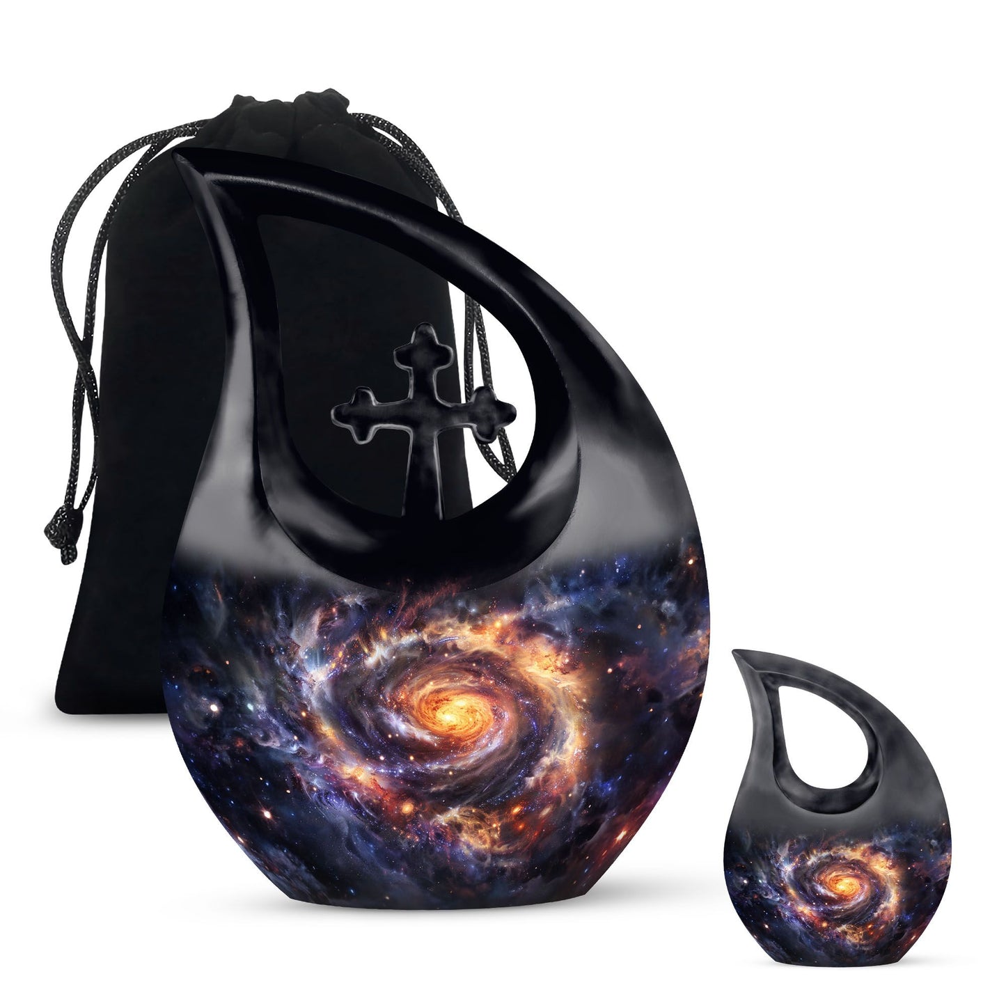 Personalized Galaxy Cremation Urn for Loved One - 10-inch, 200 cu in - Yatskia
