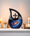10 Inch Galaxy themed Cross Drop Urn 
