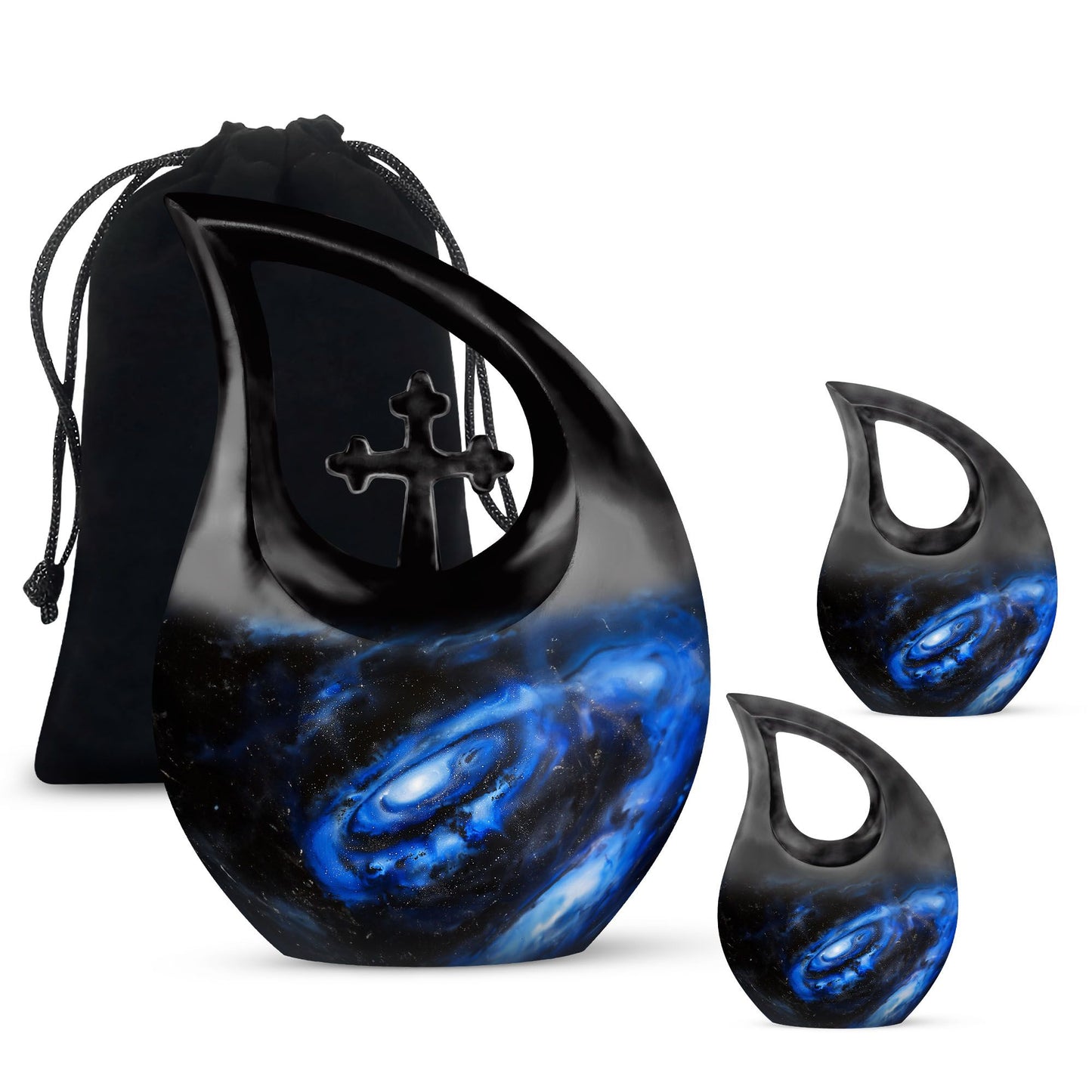 Personalized Galaxy Cremation Urn for Men - 10-inch, 200 cu in - Yatskia
