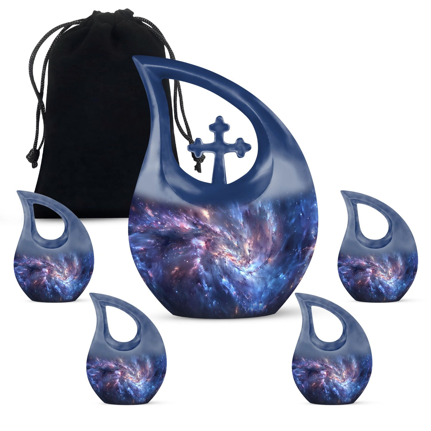 Personalized Galaxy Cremation Urn for Men - 10-inch, 200 cu in - Yatskia