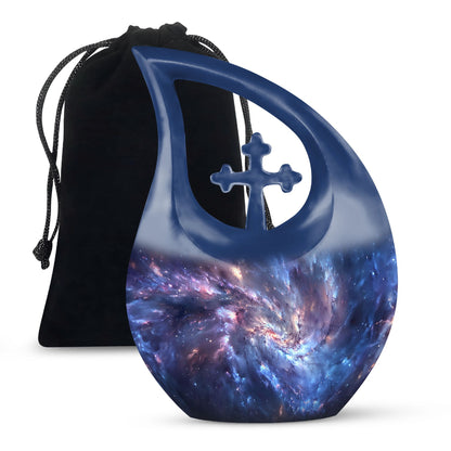 Personalized Galaxy Cremation Urn for Men - 10-inch, 200 cu in - Yatskia