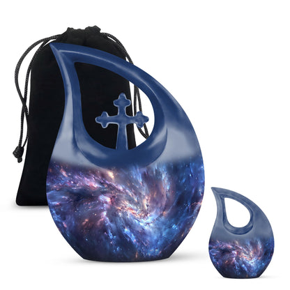 Personalized Galaxy Cremation Urn for Men - 10-inch, 200 cu in - Yatskia