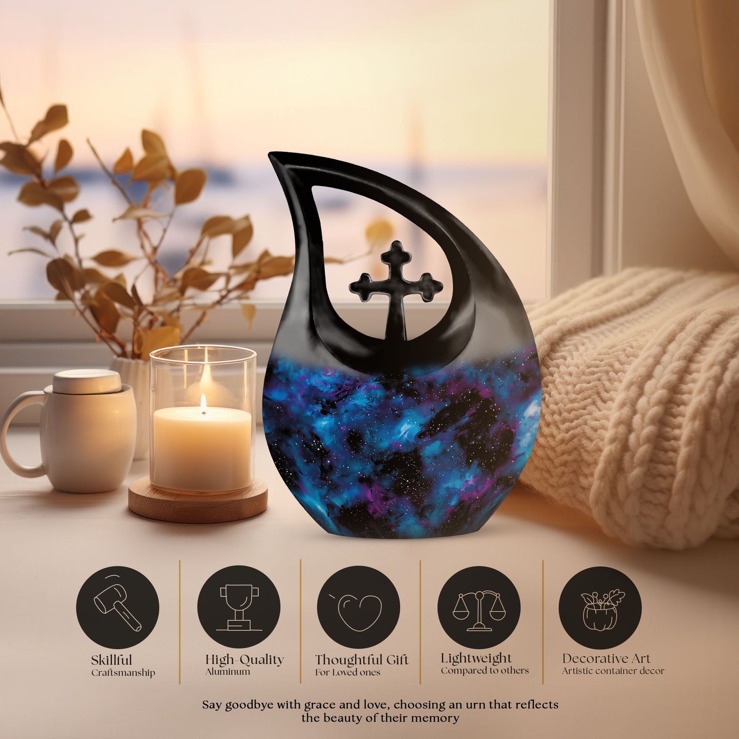 10-inch Galaxy urn 