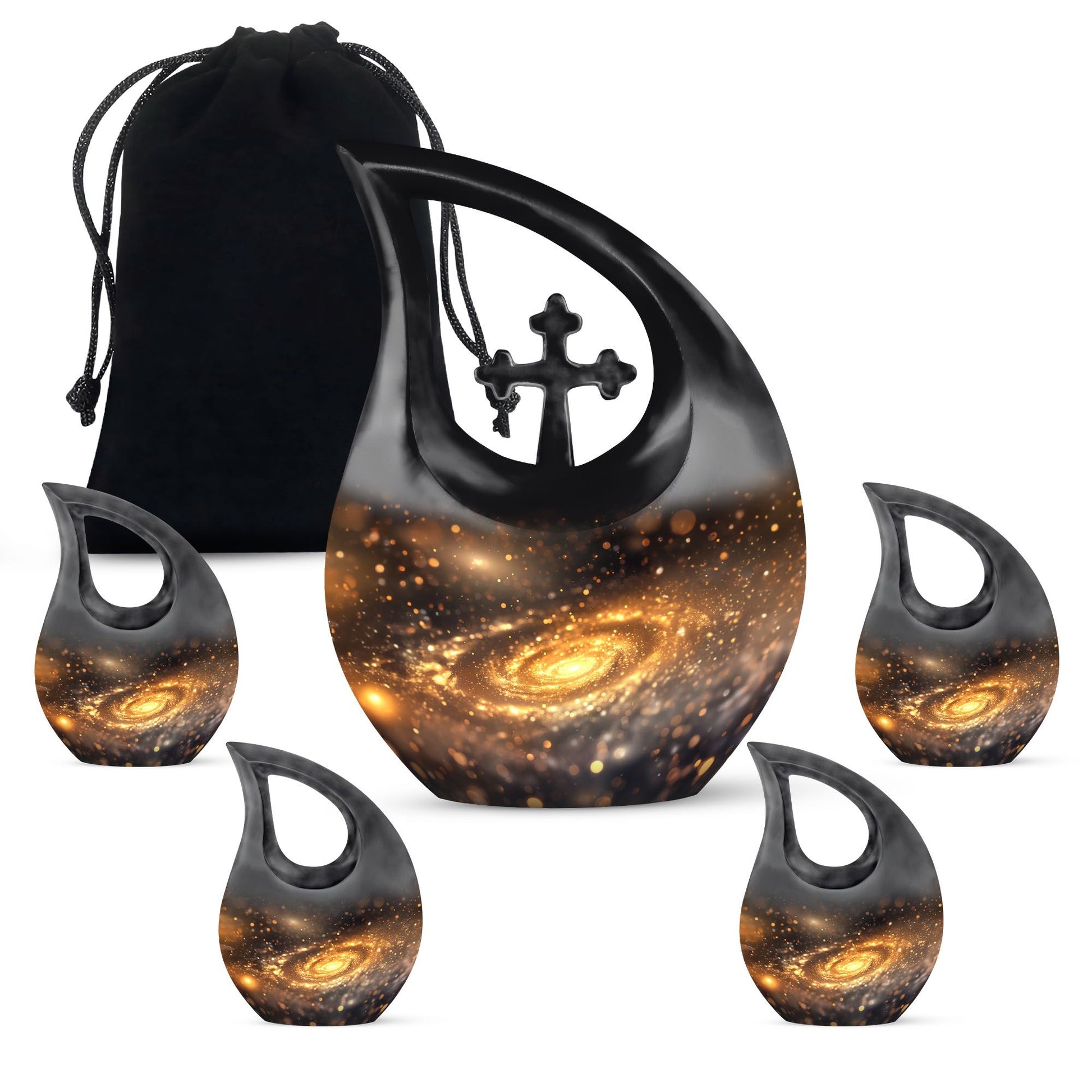 Beautiful Galaxy Decorative Funeral Urn - Burial Urns For Adult Human Ashes