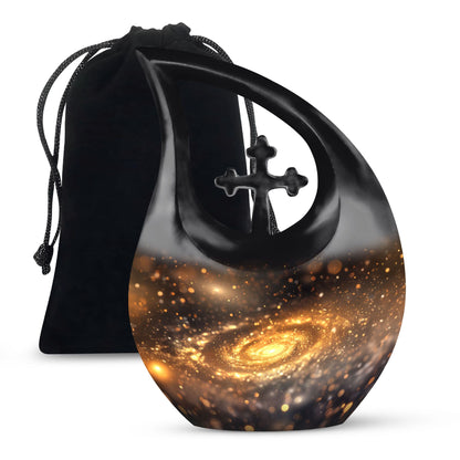 Personalized Galaxy Cremation Urn for Loved One - 10-inch, 200 cu in - Yatskia