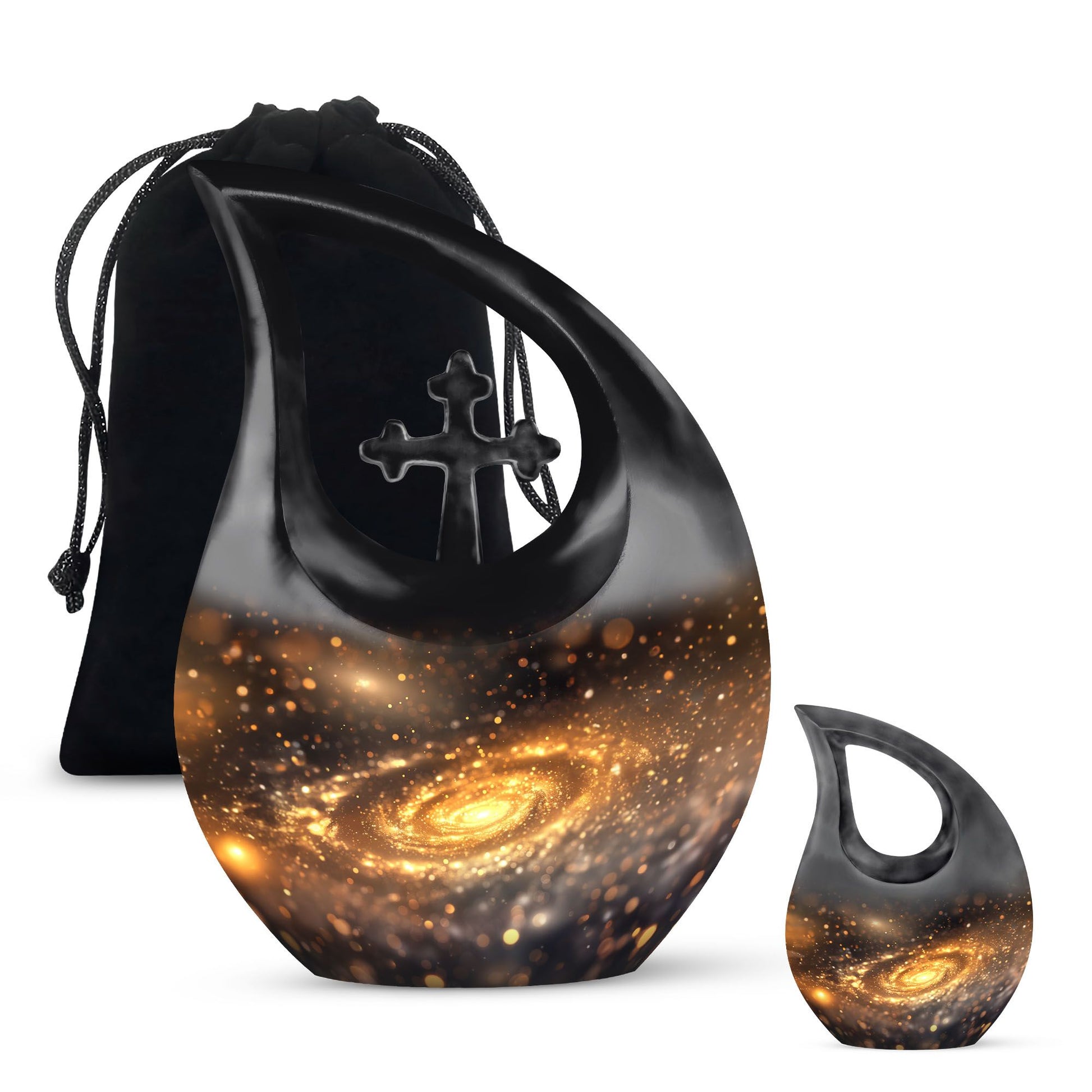 Beautiful Galaxy Decorative Funeral Urn - Burial Urns For Adult Human Ashes