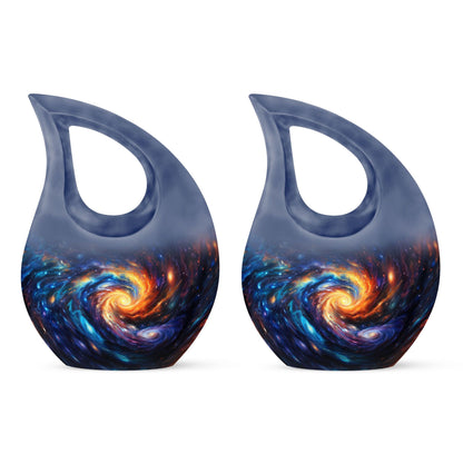 Personalized Galaxy Keepsake Urn for Loved One - 10-inch, 200 cu in - Yatskia