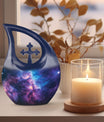 10-inch Galaxy Urn featuring a Cross Drop design