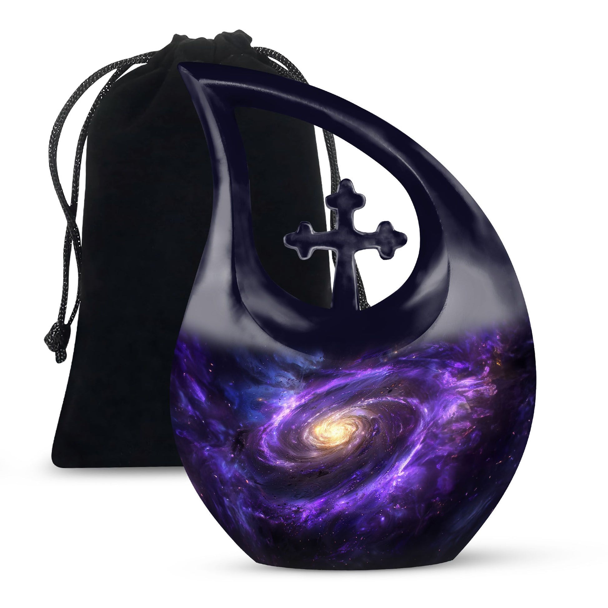 10-inch Galaxy Urn with Cross Drop design, 