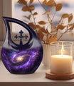 10-inch Galaxy Urn with Cross Drop design, 